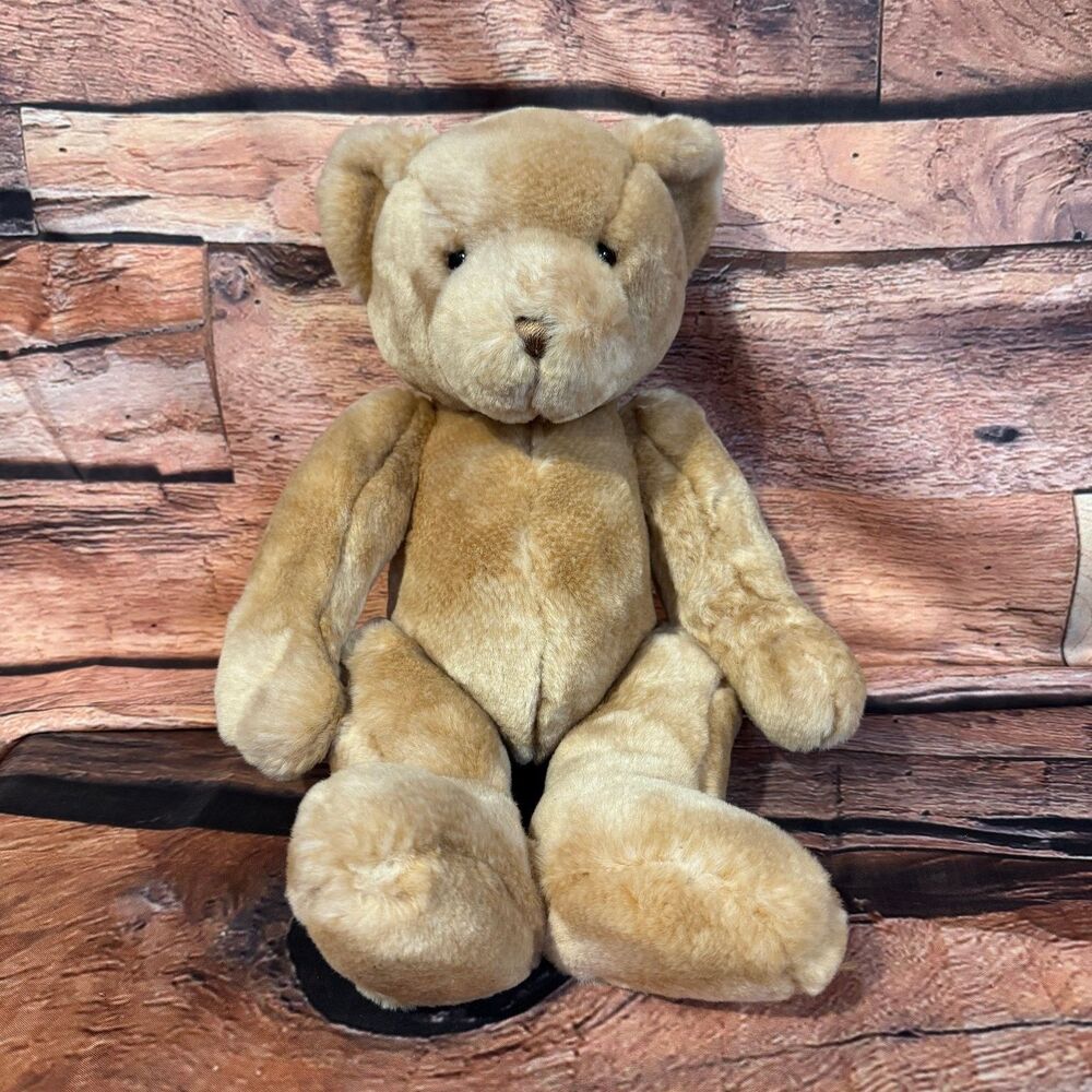 Animal Alley Toys R Us Brown Bear Plush 14" Stuffed Animal Vintage 2000s Soft
